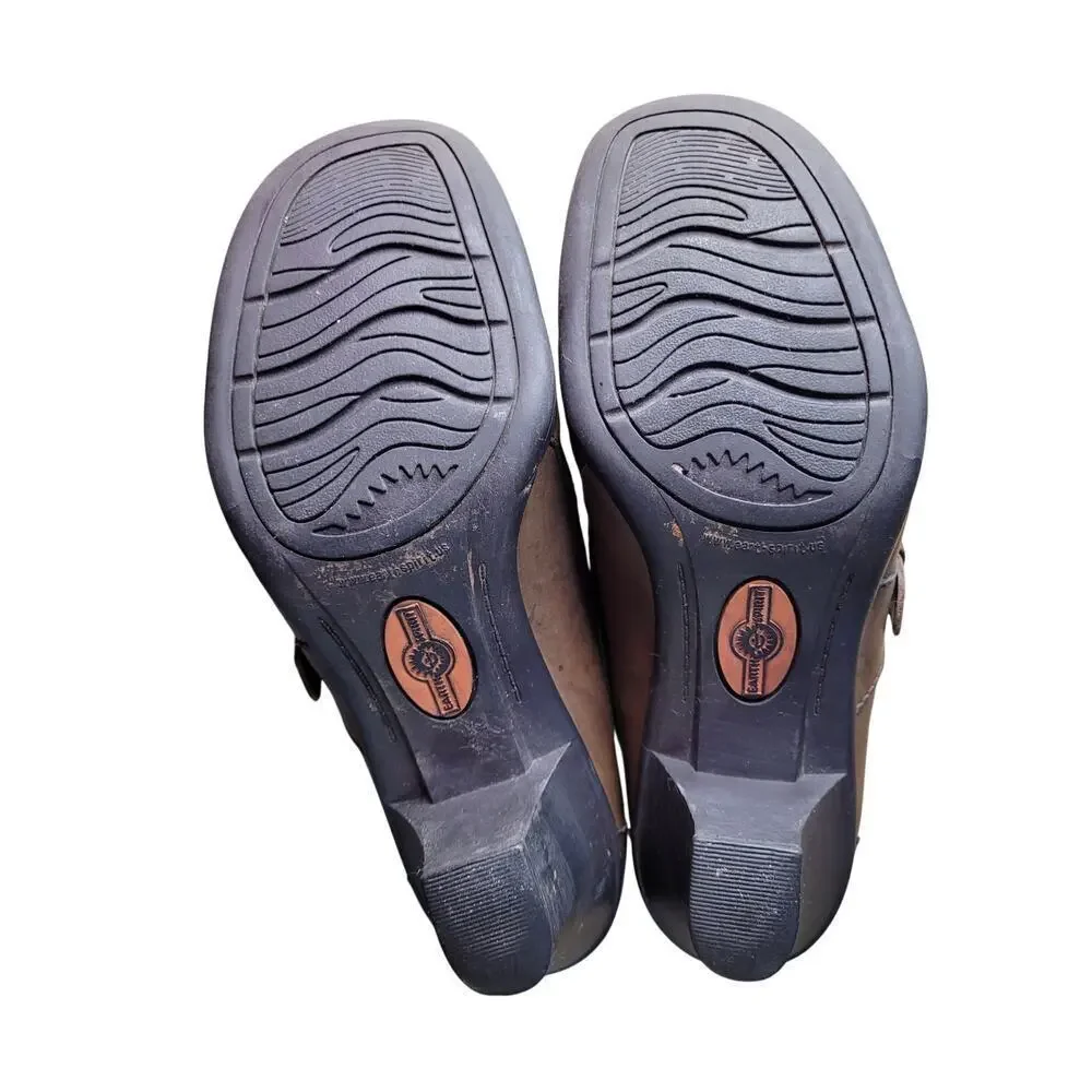 Earth Spirit Classics Clogs Emily Dark Brown Slip on Leather Sz‎ 9